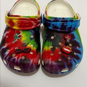 Colorful Tie-Dye Kids Clogs